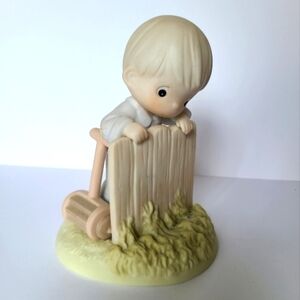 Vintage 90s Precious Moments Grass May Be Greener Collectible Porcelain Figurine